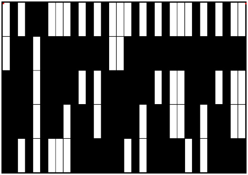 Figure 1: Custom music sheet as a grid.